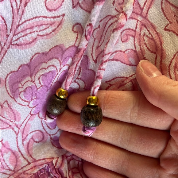 Oliphant Cinched Flirty Mini Dress in Malta Pink Cotton Tie Waist - Picture 11 of 14